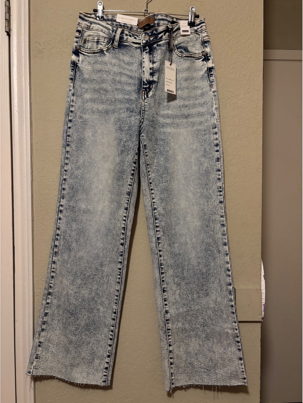 Judy Blue High Waist Acid Wash Straight Leg Jeans Size 13/31